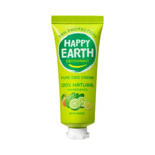 Happy Earth 100% Natuurlijke Deodorant Cream Bergamot 40 Ml