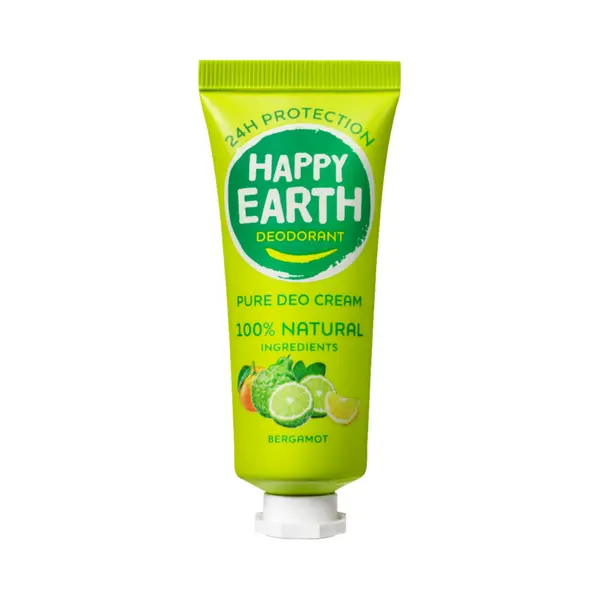 Happy Earth 100% Natuurlijke Deodorant Cream Bergamot 40 Ml thumbnail
