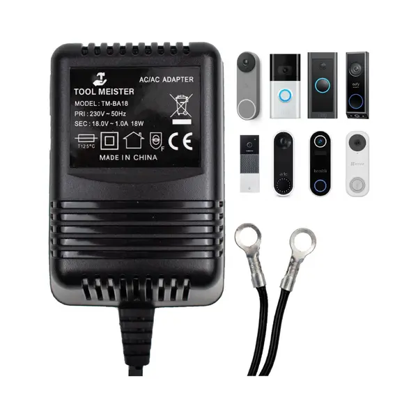 Tool Meister BA18 - Adapter Voor Smart Deurbel - 18V Ac 1A 18W - 5 Meter Kabel thumbnail