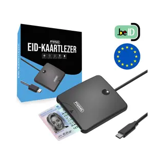 Premes - Eid Kaartlezer - Usb C - Identiteitskaartlezer - België - Europa - Id Kaartlezer - Id Reader - Credit Cards - Smart Cards - Card Reader - Id