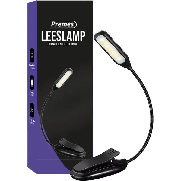 Premes - Leeslampje - Bedlamp - Klemlamp - Klemlampjes - Bedlampjes Leeslampjes - Boeklampje - Bedlampjes Slaapkamer Volwassenen - Leeslampje Voor thumbnail