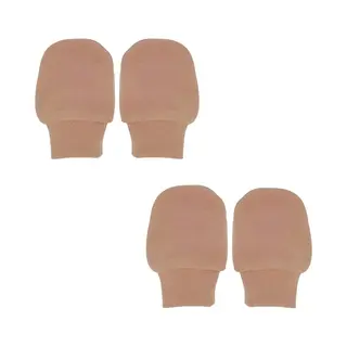 Jikkies Krabwantjes - Krabben - Anti Krabben - Newborn - 2 Paar - 0-6 Maanden - Baby - Taupe