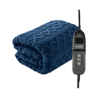 Luvego Elektrische Deken Xl - Bovendeken & Warmtedeken - 180x130CM - 1 Of 2 Persoons - TÜV Gs - Omslagdeken & Knuffeldeken - 9 Warmtestanden Met