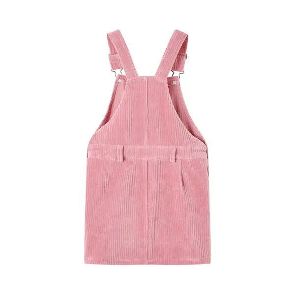 VidaXL Kinder-Latzkleid Cordkleid Kleid Kinderkleid Mädchen Kordkleid Cord Hellrosa 104 thumbnail
