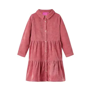 VidaXL Kinderkleid Mit Langen Ärmeln Cord Altrosa 116