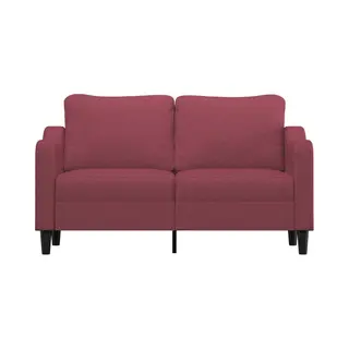VidaXL Tweezitsbank 140 Cm Stof Wijnrood