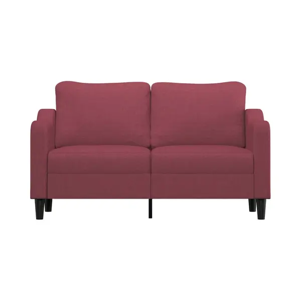 VidaXL Tweezitsbank 140 Cm Stof Wijnrood thumbnail