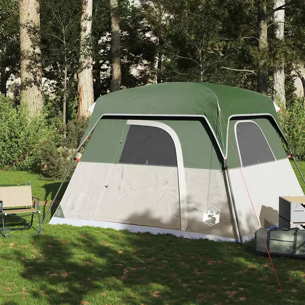 VidaXL Campingzelt 4 Personen Grün Wasserdicht thumbnail