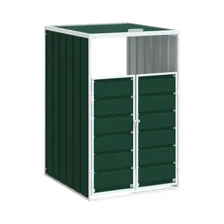 Wheelie Bin Storage For Single Bin Green 72x81x115 Cm Steel Vidaxl