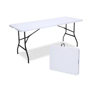 Brixy Klapptisch - Klapptisch - 180 X 70 X 74 Cm - Campingtisch - Gartentisch - Tragbar - Weiß