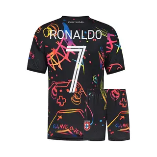 Kingdo Ronaldo Portugal Voetbaltenue - Gaming - Voetbaltenue Kinderen - Shirt En Broekje - Jongens En Meisjes - Volwassenen - Heren En Dames-140