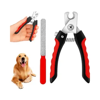 Cheaperito 2-Delige Nagelschaar & Nagelvijl Set Voor Hond & Kat I Nagelknipper/Nageltang/Nagelschaar Dier I Met Veiligheidsstop