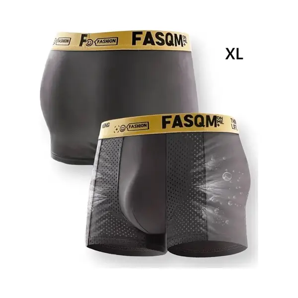 Cheaperito Ademende Elastische Heren Boxershort I Gaas Onderbroek Mannen I Heren Ondergoed I Ademend, Zacht & Comfortabel I Maat Xl I Grijs/Bruin thumbnail
