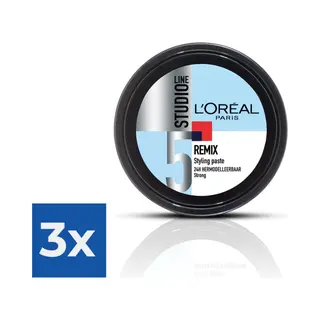 L'Oréal Paris Studio Line Remix Haarwax - Wax - 150 Ml - Voordeelverpakking 3 Stuks