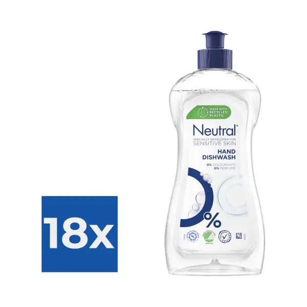 Neutral - Afwasmiddel - 500ml - Voordeelverpakking 18 Stuks thumbnail