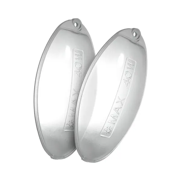 2x Dparts Glaasje Van Afzuigkap - 100x54mm - Geschikt Voor Zanussi Aeg Electrolux Whirlpool - Ovaal Lampenkap - Afdekkapje Van Lamp - Verlichting thumbnail