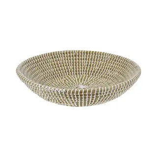 Excellent Houseware Fruitschaal Rattan - Gevlochten Riet - D35 X H8 Cm - Naturel - Rond - Opberg Mandjes