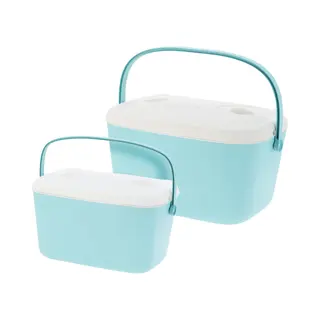 H@S Decoration Koelbox - 30 Liter - Koelboxen - Blauw - Per Set Van 2 Stuks