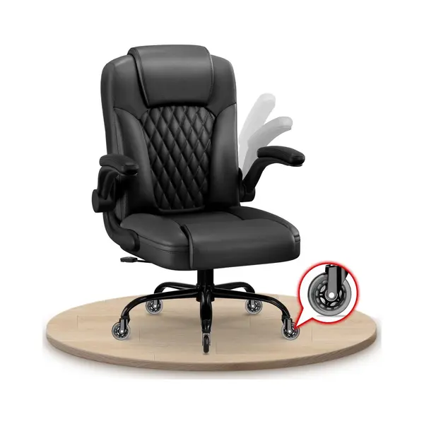 Elekiatech Ergonomische Bureaustoel-Bureaustoel-met 90°-120°Rugleuning Bureaustoelen Voor Volwassenen-Inklapbare Armleuningen-Office Chair-Gaming thumbnail