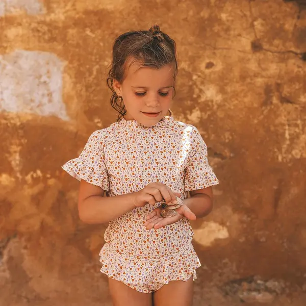 Your Wishes Swim Tee Set Tulip Met Ruffles (UPF50+) 74 thumbnail