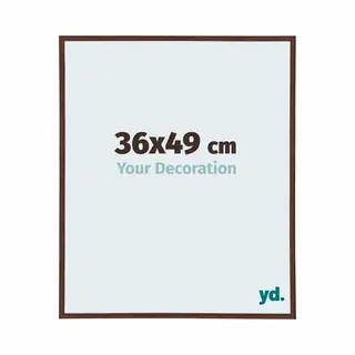 Yd. Your Decoration - Bilderrahmen 36x49 Cm - Braun - Bilderrahmen Aus Kunststoff Mit Acrylglas - Antireflex - Rahmen 36x49 Cm - Annecy