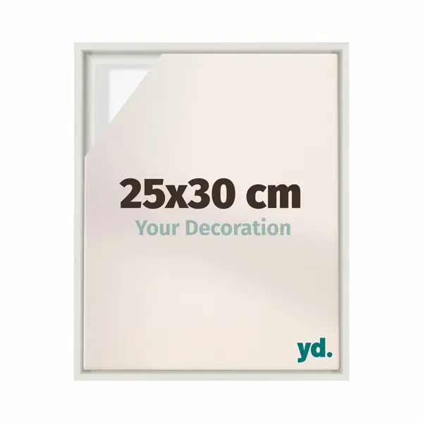 Yd. Your Decoration - Schattenfugenrahmen 25x30 - Weiß Matt - Rahmen Für Leinwand Bilder Auf Keilrahmen - Holz - Lyon thumbnail