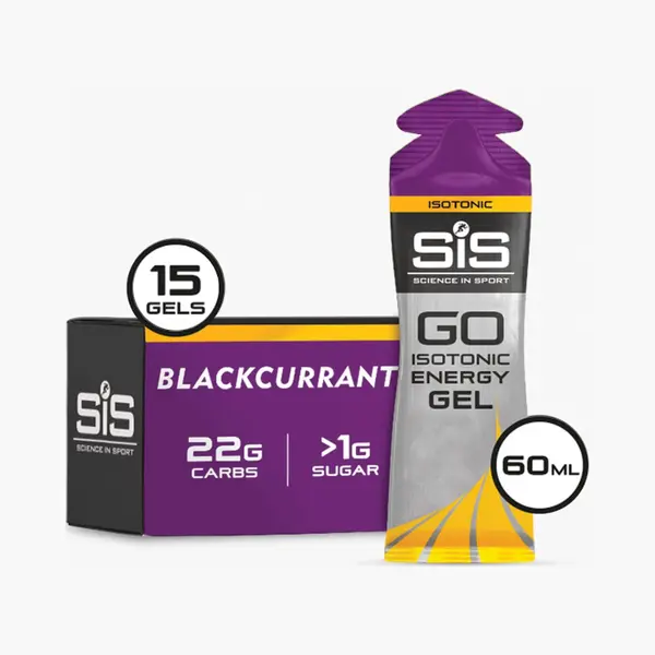 Science In Sport - SiS Go Isotonic Energygel - Energie Gel - Isotone Sportgel - Black Currant Smaak - 15 X 60ml thumbnail
