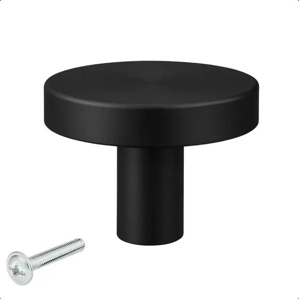 By Mjm Meubelknop Harbor Rond Zwart - Kast Knopjes - Kastknoppen Zwart - Meubelknop- - Deurknoppen Voor Kasten - Meubelbeslag - Deurknopjes - Kastknopjes thumbnail