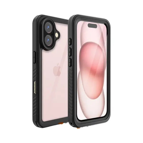 Redpepper Dot Plus Waterproof Backcover Geschikt Voor Apple IPhone 16 - Zwart thumbnail