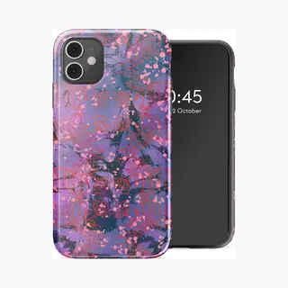 Selencia Vivid Tough Backcover voor de iPhone 11 - Fresh Paint Flower Orange