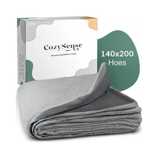 CozySense® Verzwaringsdeken Hoes 140x200 - Dubbelzijdig Materiaal - Voor Elk Seizoen - 360° Rits Technologie - Hypoallergeen & Oeko-Tex® - Grijs