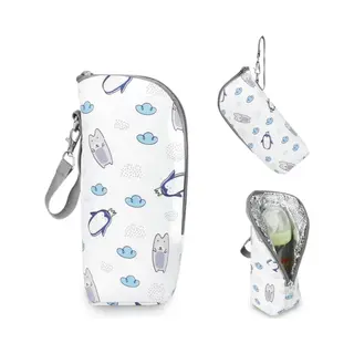 'merkloos'' Melkfles Warmhouder - Melkfles Tas - Babyfles – Thermotas –Moedermelk - Isolatietas - Wit