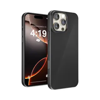 My Case Telefoonhoesje Geschikt Voor Apple IPhone 16 Pro Max Hoesje Zwart Siliconen - Backcover Hoes - Optimale Bescherming - Zwart