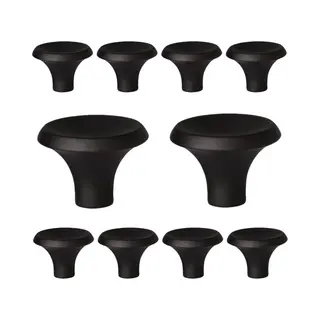 20 X Msqdesign Kastknop Zwart (Metaal) - Kastknoppen Zwart - 20 Stuks - Deurknopjes Zwart Voor Kast - Kast Knop Zwart - Meubelknop Zwart -