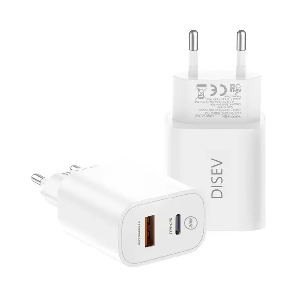 Disev® Usb C Adapter Oplader Usb Stekker - Snellader - Telefoon Oplader - Snellader thumbnail