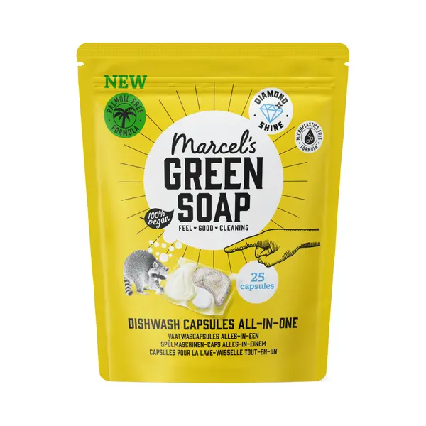 5x Marcel's Green Soap Vaatwascapsules Eco All-In-One 25 Stuks thumbnail