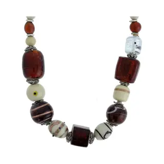 Behave - Bruine Kralen Ketting 112 Cm - Mode Sieraden Voor Dagelijks Gebruik