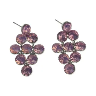 Behave - Oorsteker Met Steentjes - Roze - Mode-accessoire