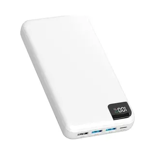Strex Powerbank Wit - 27.000 MAh - 22.5W Snellader - Usb-A/Usb-C - Led Indicatie - Universele Powerbank Geschikt Voor O.a. Ios/Android