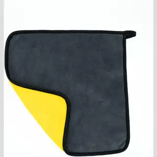 Chpn - Microvezel Doek - Microvezel Autodoek - Autopoetsdoek - Schoonmaakdoek Voor Auto - Microvezel Doek - Droogdoek - 30/30 Cm - Grijs/Geel