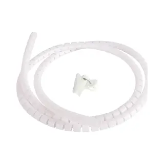 Chpn - Kabelslang - Kabel Management - Kabel Organizer Slang - Spiraalband - Op Maat Te Knippen - 10mm - 2M - Wit - Kabels Bij Elkaar Houden -