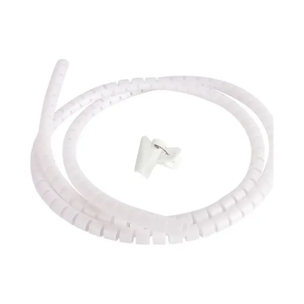 Chpn - Kabelslang - Kabel Management - Kabel Organizer Slang - Spiraalband - Op Maat Te Knippen - 10mm - 2M - Wit - Kabels Bij Elkaar Houden - thumbnail