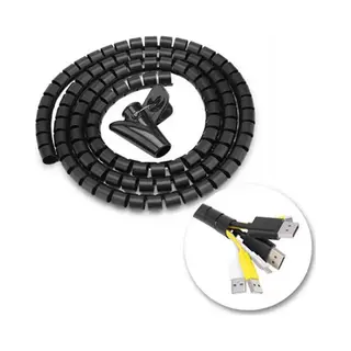 Chpn Kabel Spiraalband - Kabels Bijeen Houden - Kantoorkabel Sleede - Kabelbeheer - Flexibele Spiraalbanden - 2Meter - 10MM Dik - Met Kabelgeleider -