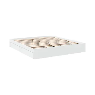 VidaXL Bedframe Met Lades Bewerkt Hout Wit 180x200 Cm