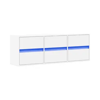 VidaXL Tv-wandmeubel Met Led-verlichting 130x31x45 Cm Wit