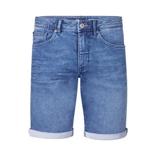 Petrol Industries Korte Jeans Blauw, Effen