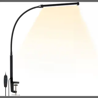 Vicon Bureaulamp Led Dimbaar - 3 Kleuren Licht - Met Klem - Klemlamp - Leeslamp - Tafellamp - Bedlamp - Hobbylamp
