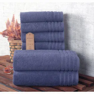 Betully ® - Handdoeken Set - 50x100(4stuk) - 70x140cm(2stuk) - Set Van 6 - Hotelkwaliteit – Zware Kwaliteit 500 G/m2 Blauw