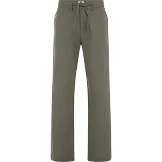 We Fashion Heren Regular Fit Broek Van Linnenmix Met Elastieke Broekband