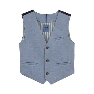 We Fashion Bodywarmer Navy / Lichtblauw